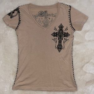 Affliction V neck Tee